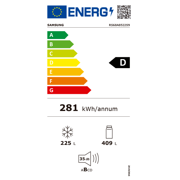 Samsung Side by Side Inox Fridge RS68A8522S9/EF
                                    image number 2